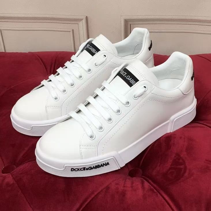 Dolce & Gabbana Portofino Graffiti Sneakers – Unisex Couple's Luxury Casual Shoes