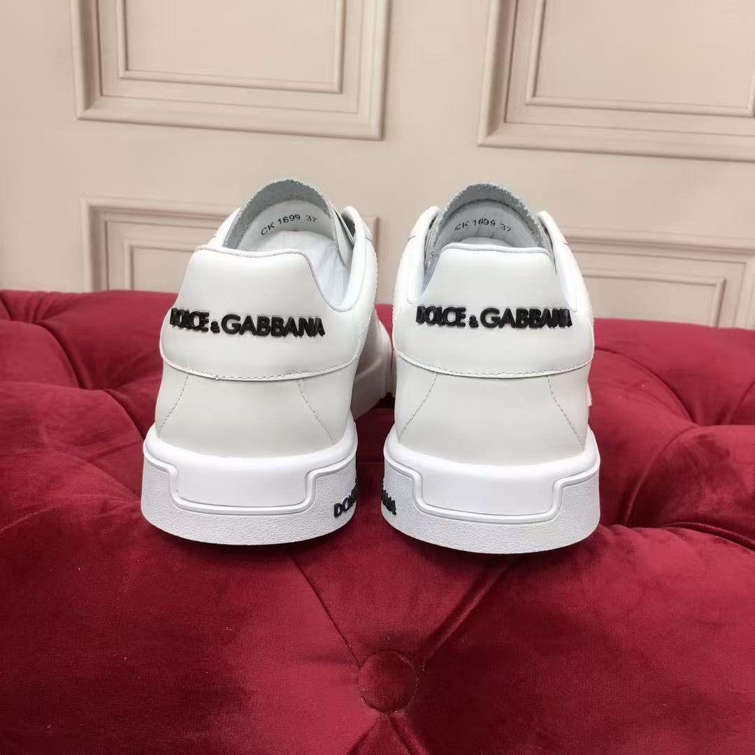 Dolce & Gabbana Portofino Graffiti Sneakers – Unisex Couple's Luxury Casual Shoes