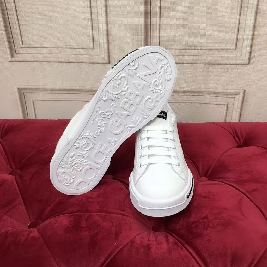 Dolce & Gabbana Portofino Graffiti Sneakers – Unisex Couple's Luxury Casual Shoes