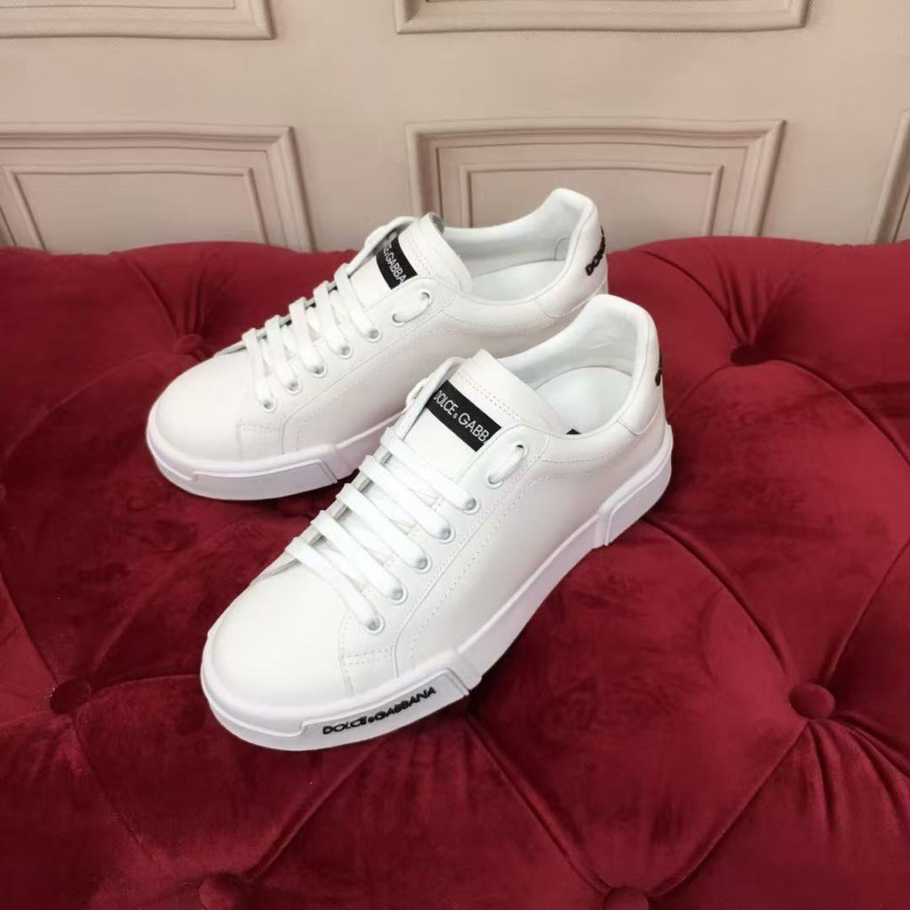 Dolce & Gabbana Portofino Graffiti Sneakers – Unisex Couple's Luxury Casual Shoes