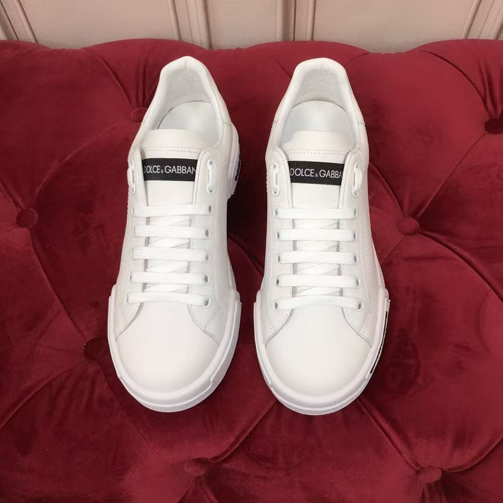 Dolce & Gabbana Portofino Graffiti Sneakers – Unisex Couple's Luxury Casual Shoes