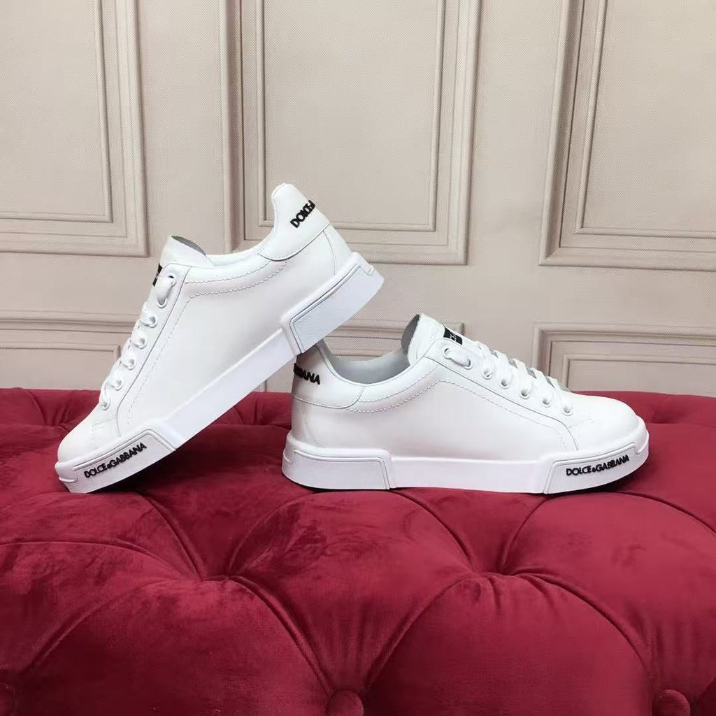 Dolce & Gabbana Portofino Graffiti Sneakers – Unisex Couple's Luxury Casual Shoes