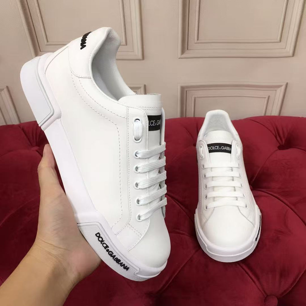 Dolce & Gabbana Portofino Graffiti Sneakers – Unisex Couple's Luxury Casual Shoes