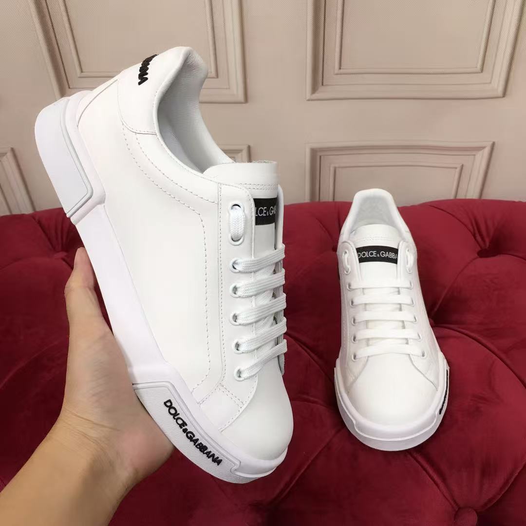 Dolce & Gabbana Portofino Graffiti Sneakers – Unisex Couple's Luxury Casual Shoes