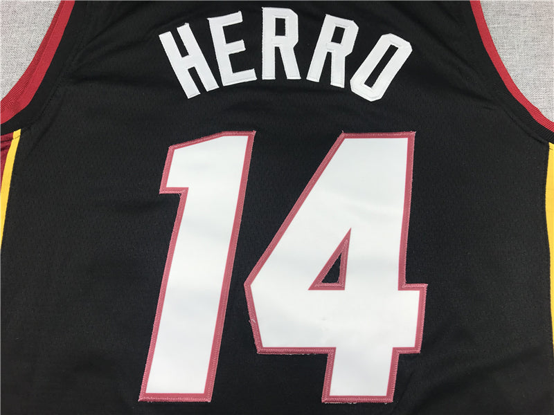 Men's Miami Heat Tyler Herro #14 Black 2022/23 Fast Break Replica Jerseys - Icon Edition