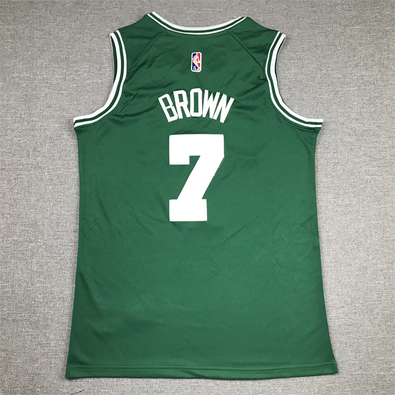 Men's Boston Celtics Jaylen Brown #7 Green 2022/23 Swingman Jerseys - Icon Edition