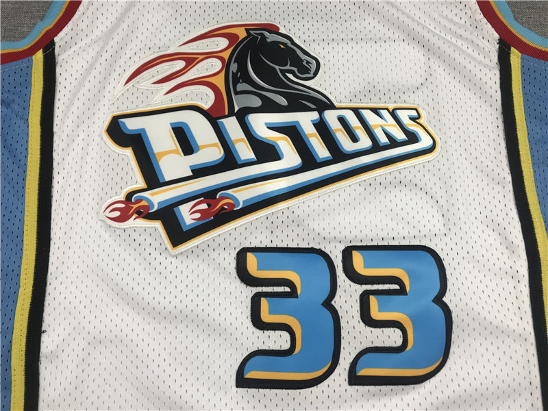 Men's Detroit Pistons Grant Hill 1998-99 White Hardwood Classics Swingman Jerseys