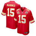 Men's Kansas City Chiefs Patrick Mahomes #15 Red Super Bowl LIX Game Jerseys