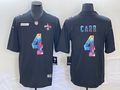 Men's New Orleans Saints Derek Carr #4 Black Player Game Jerseys