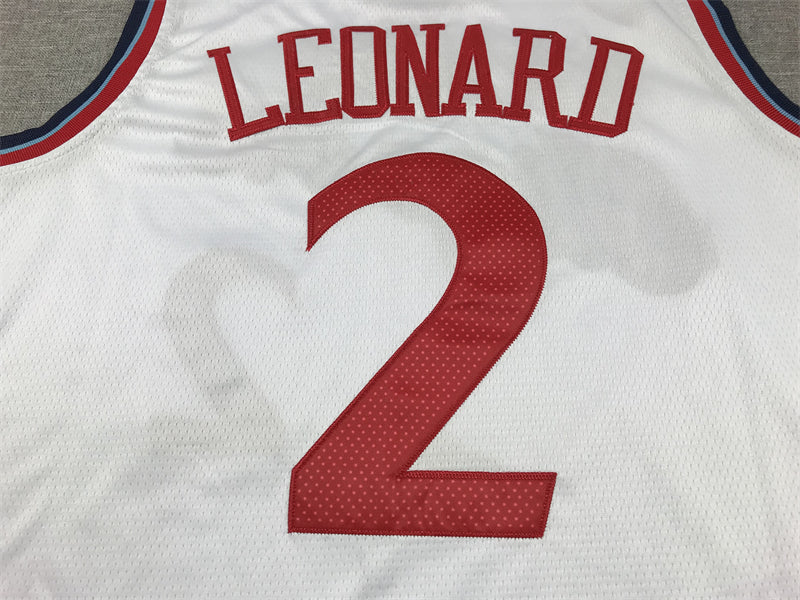 Men's LA Clippers Kawhi Leonard #2 White Swingman Jerseys