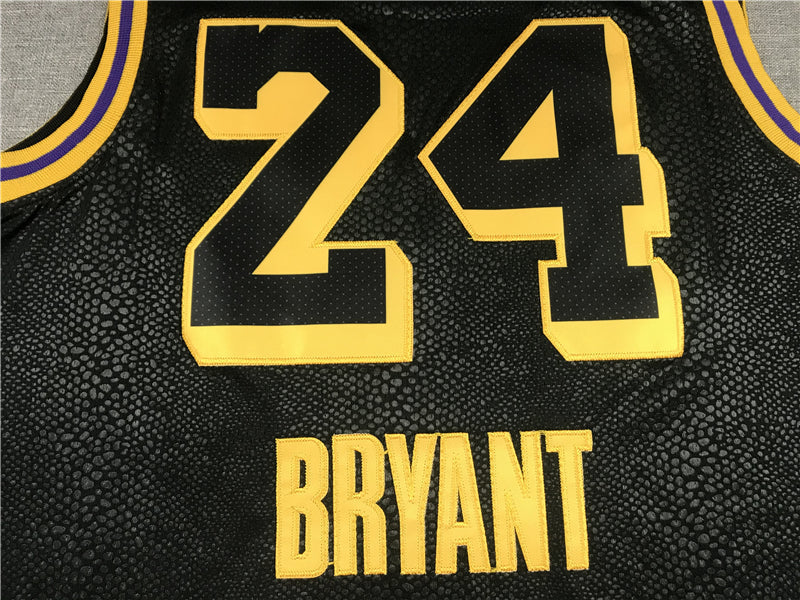 Men's Black mamba Los Angeles Lakers Kobe Bryant #24 Jerseys peach heart