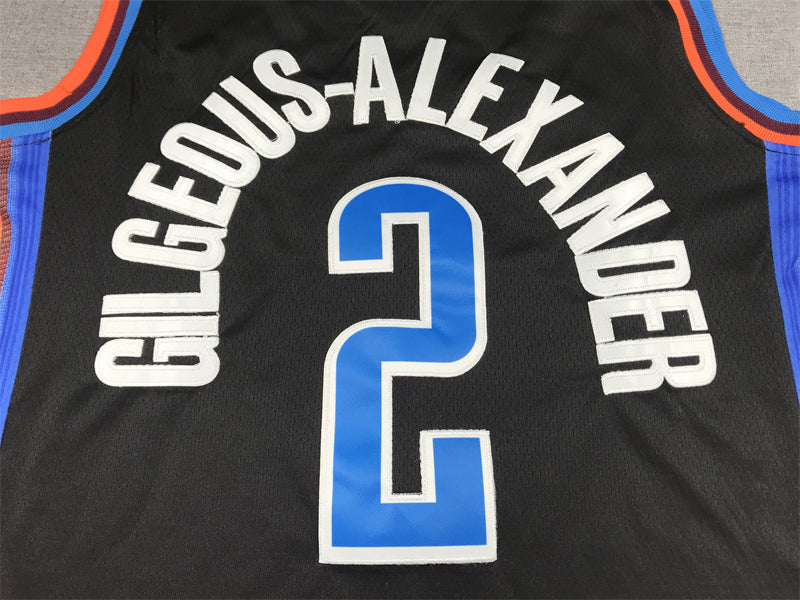 Men's Oklahoma City Thunder Shai Gilgeous-Alexander #2 Anthracite 2022/23 Fastbreak Jerseys - City Edition