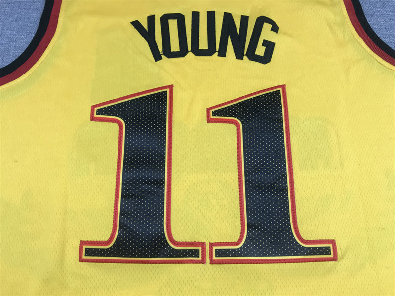 Men's Atlanta Hawks Trae Young Yellow 2021/22 Swingman Jerseys - City Edition