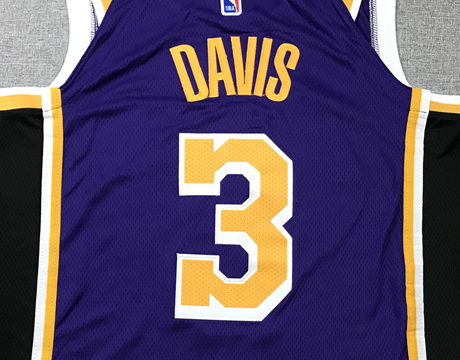 Men's Los Angeles Lakers Anthony Davis Purple #3 Swingman Jerseys