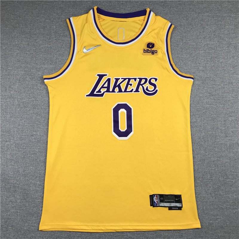 Men's Los Angeles Lakers Russell Westbrook Gold 2020/21 Fast Break Player Jerseys