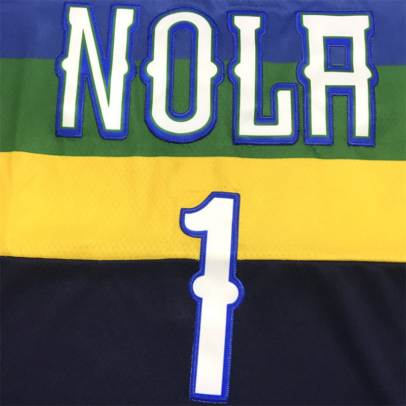 Men's New Orleans Pelicans Zion Williamson #1 Navy Swingman Jerseys
