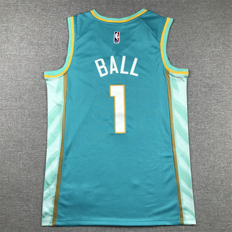 Men's Charlotte Hornets LaMelo Ball #1 Teal 2023/24 Swingman Jerseys - City Edition