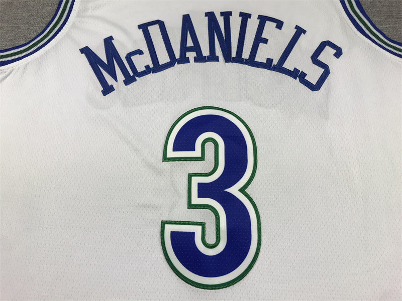 Men's Minnesota Timberwolves Jaden McDaniels #3 White Swingman Player Jerseys