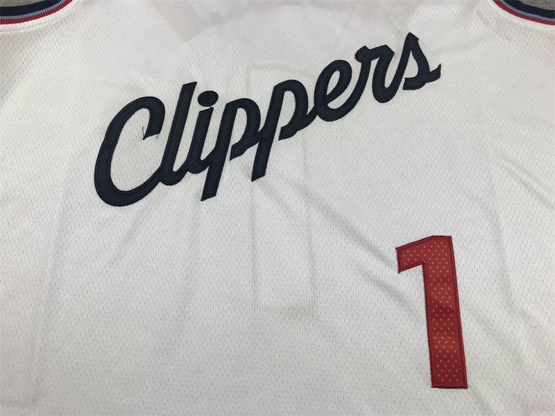 Men's LA Clippers James Harden #1 White Swingman Player Jerseys