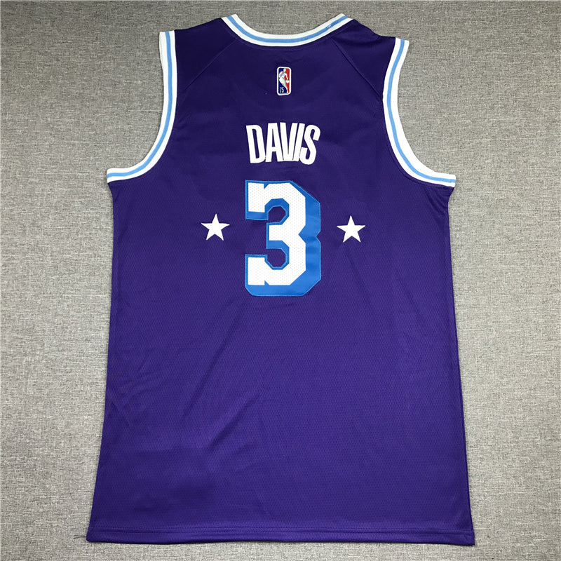 Men's Los Angeles Lakers Anthony Davis #3 Purple Swingman Jerseys - City Edition