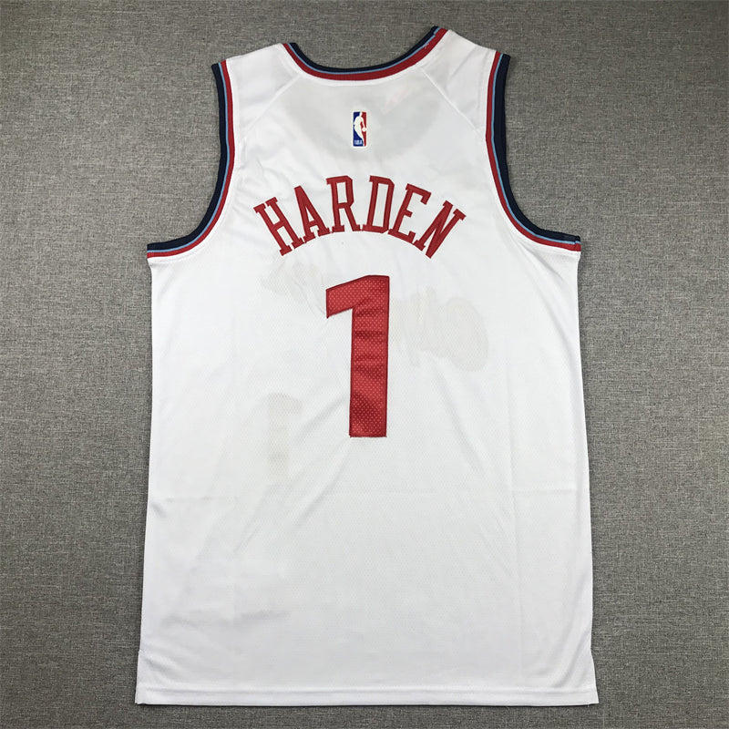 Men's LA Clippers James Harden #1 White Swingman Player Jerseys