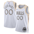 Men's Chicago Bulls White 2024/25 Custom Swingman Jerseys - City Edition