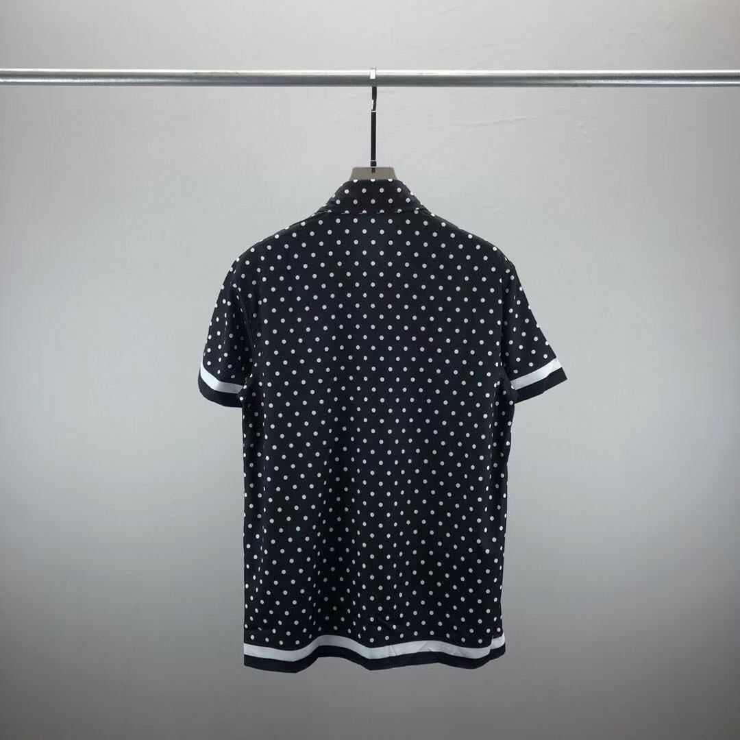 Dolce & Gabbana DG Black & White Bandana Print Short-Sleeve Shirt