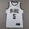 Men's Orlando Magic Paolo Banchero #5 Silver 2024/25 Swingman Player Jerseys - City Edition