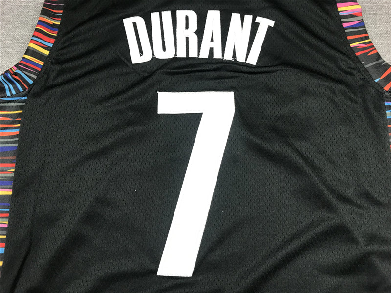 Men's Brooklyn Nets Kevin Durant #7 Black Swingman Jerseys - City Edition