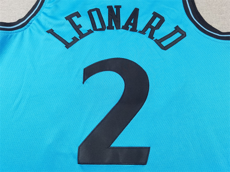 Men's LA Clippers Kawhi Leonard #2 Light Blue 2024/25 Swingman Player Jerseys - City Edition