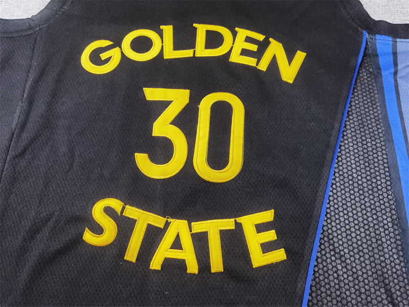 Men's Golden State Warriors Stephen Curry #30 Black 2024/25 Swingman Jerseys - Statement Edition