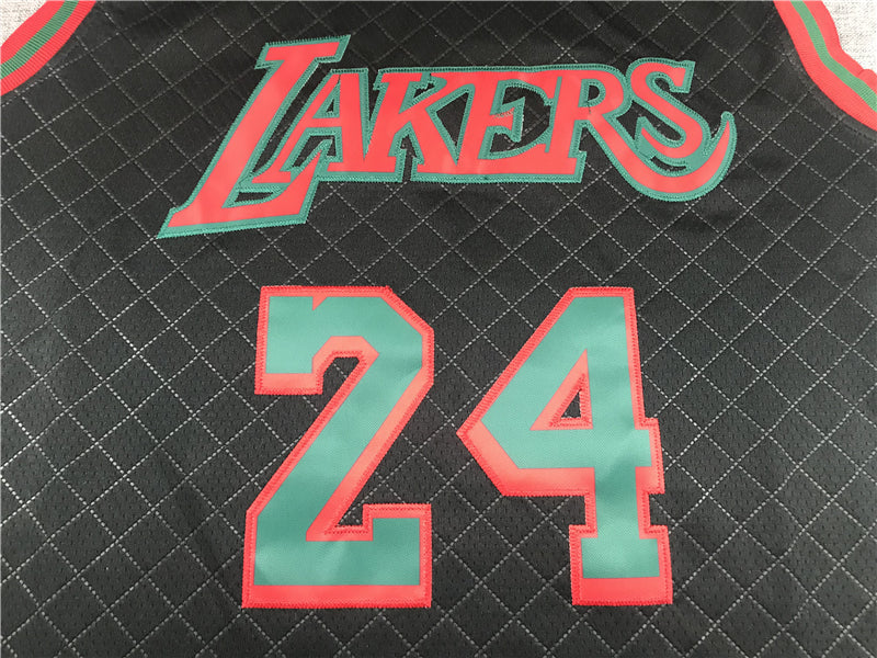 Men's Los Angeles Lakers Kobe Bryant #24 Black Hardwood Classics Player Jerseys