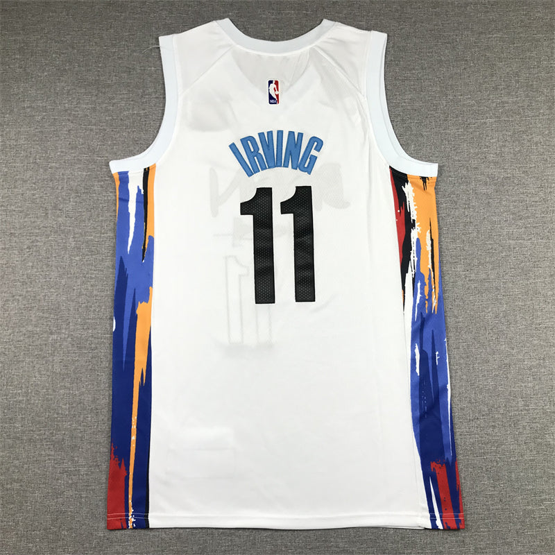 Men's Brooklyn Nets Kyrie Irving #11 White 2022/23 Swingman Jerseys - City Edition