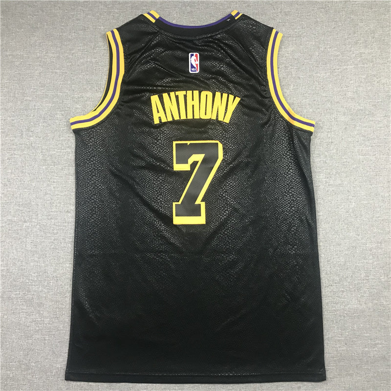Men's Los Angeles Lakers Carmelo Anthony #7 Black City Edition Swingman Jerseys