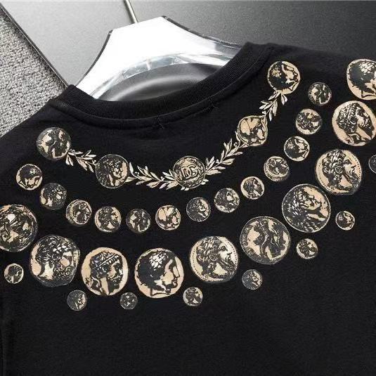 DOLCE&GABBANA DG Logo Print Pure Cotton T-Shirt – Black & White | S–XXL