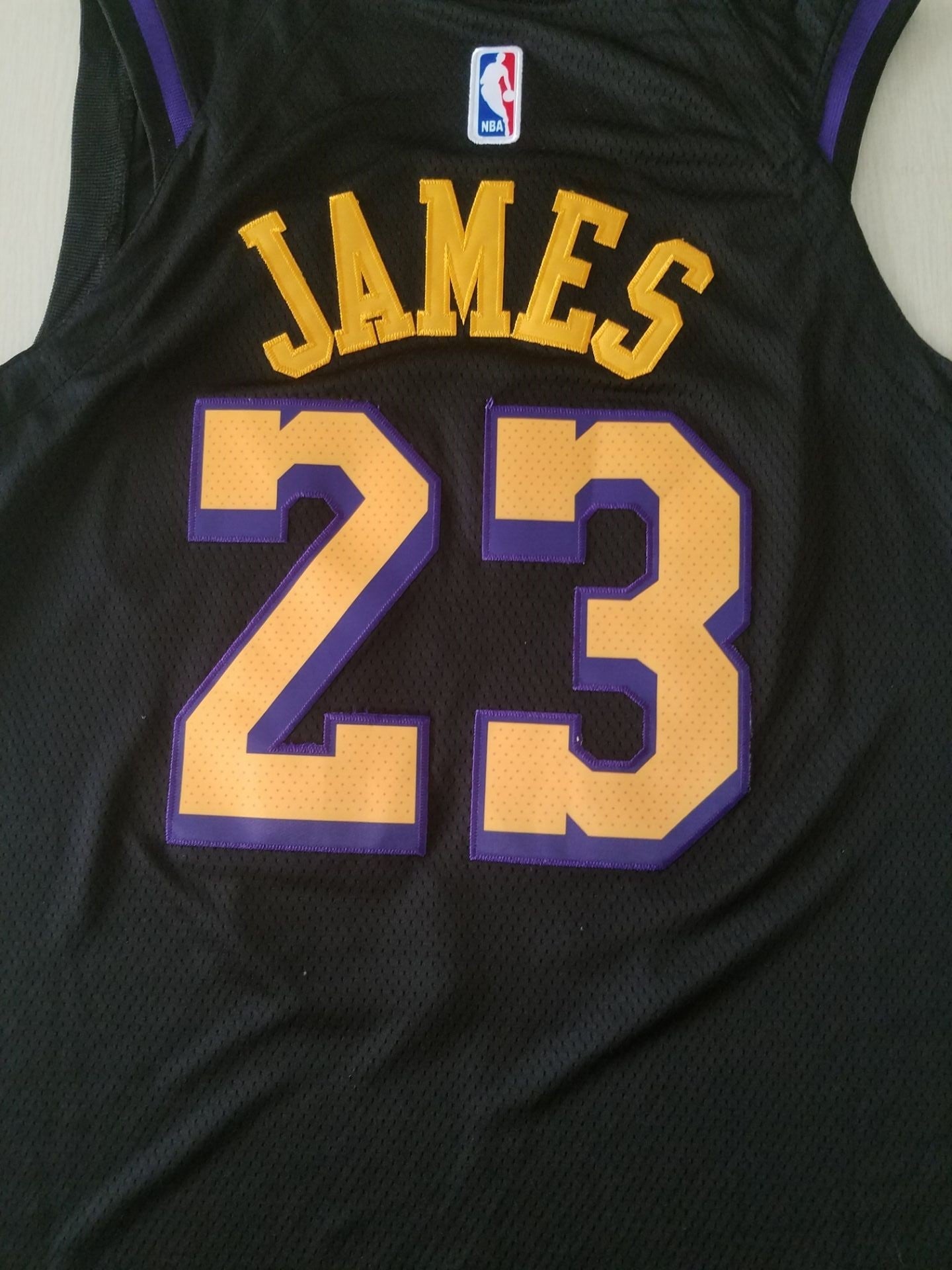Men's Los Angeles Lakers LeBron James #23 Black Swingman Jerseys