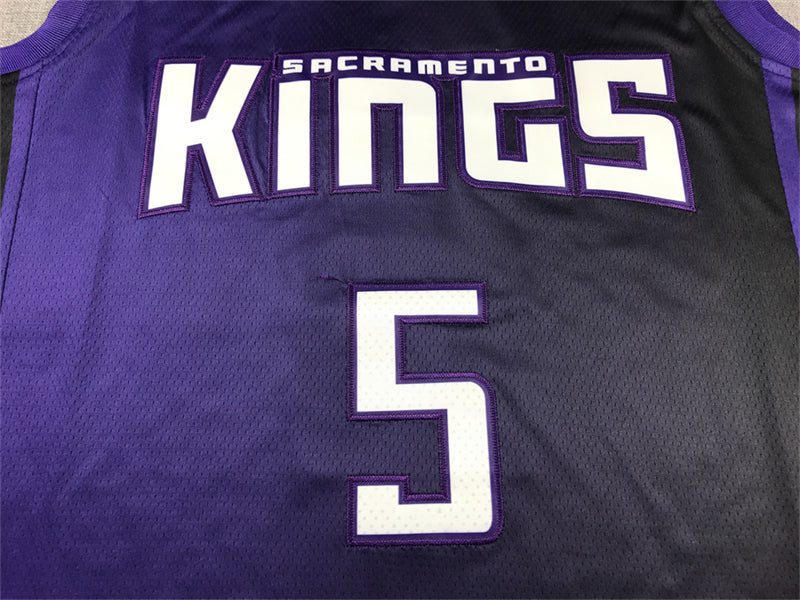Men's Sacramento Kings De'Aaron Fox #5 Purple Swingman Jerseys - Statement Edition