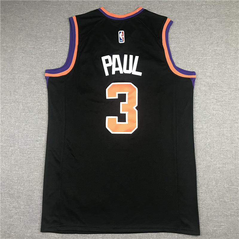 Men's Phoenix Suns Chris Paul #3 Black Fast Break Replica Jerseys