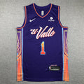 Men's Phoenix Suns Devin Booker #1 Purple 2023/24 Swingman Jerseys - City Edition