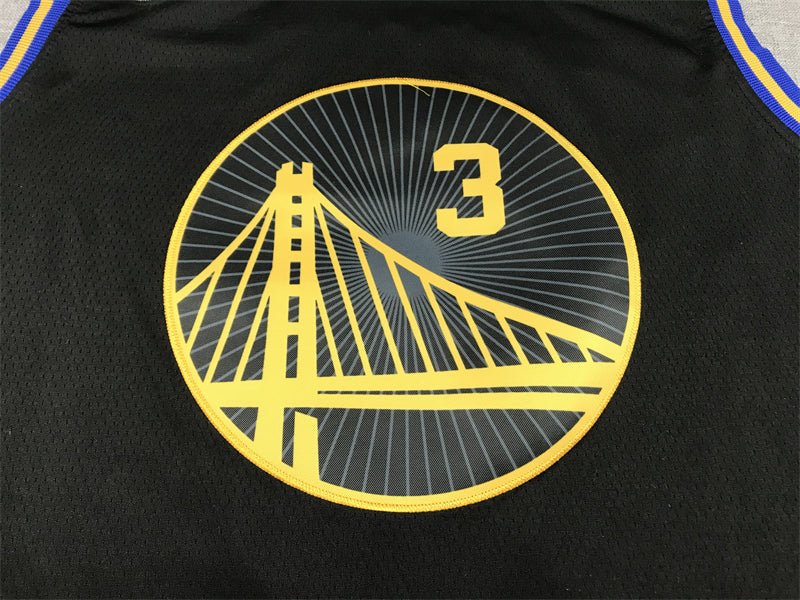 Men's Golden State Warriors Jordan Poole #3 City Edition Black Classic Jerseys