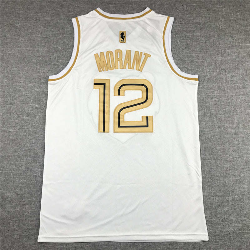 Men's Memphis Grizzlies Ja Morant #12 White Classics Swingman Jerseys