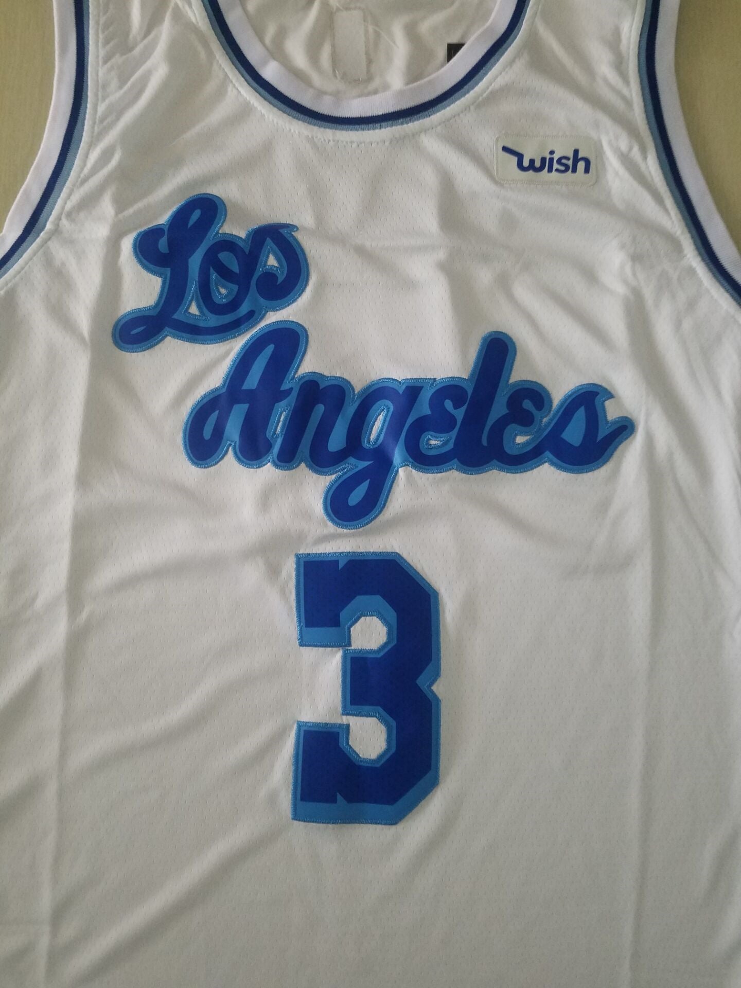 Men's Los Angeles Lakers Anthony Davis White #3 Swingman Jerseys