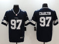 Men's Dallas Cowboys Taco Charlton #97 Navy Game Jerseys