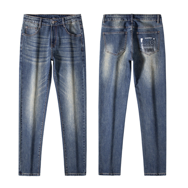 Dolce & Gabbana DG VIBE3 Embroidered Logo Slim Fit Jeans