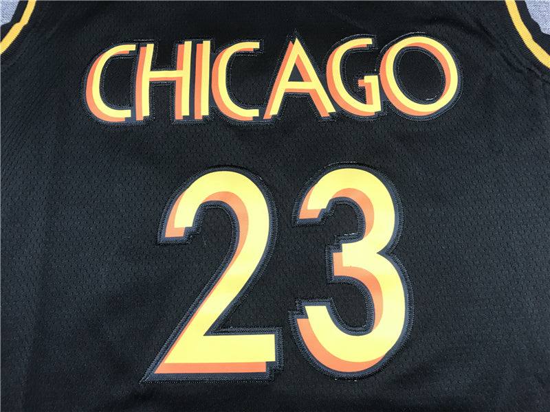 Men's Chicago Bulls Michael Jordan Black Classics Swingman Jerseys - City Edition