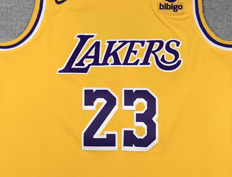 Men's Los Angeles Lakers LeBron James NBA #23 Yellow Swingman Jerseys
