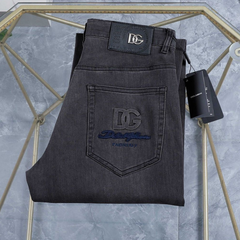 Dolce & Gabbana DG VIBE3 Embroidered Logo Slim Fit Jeans