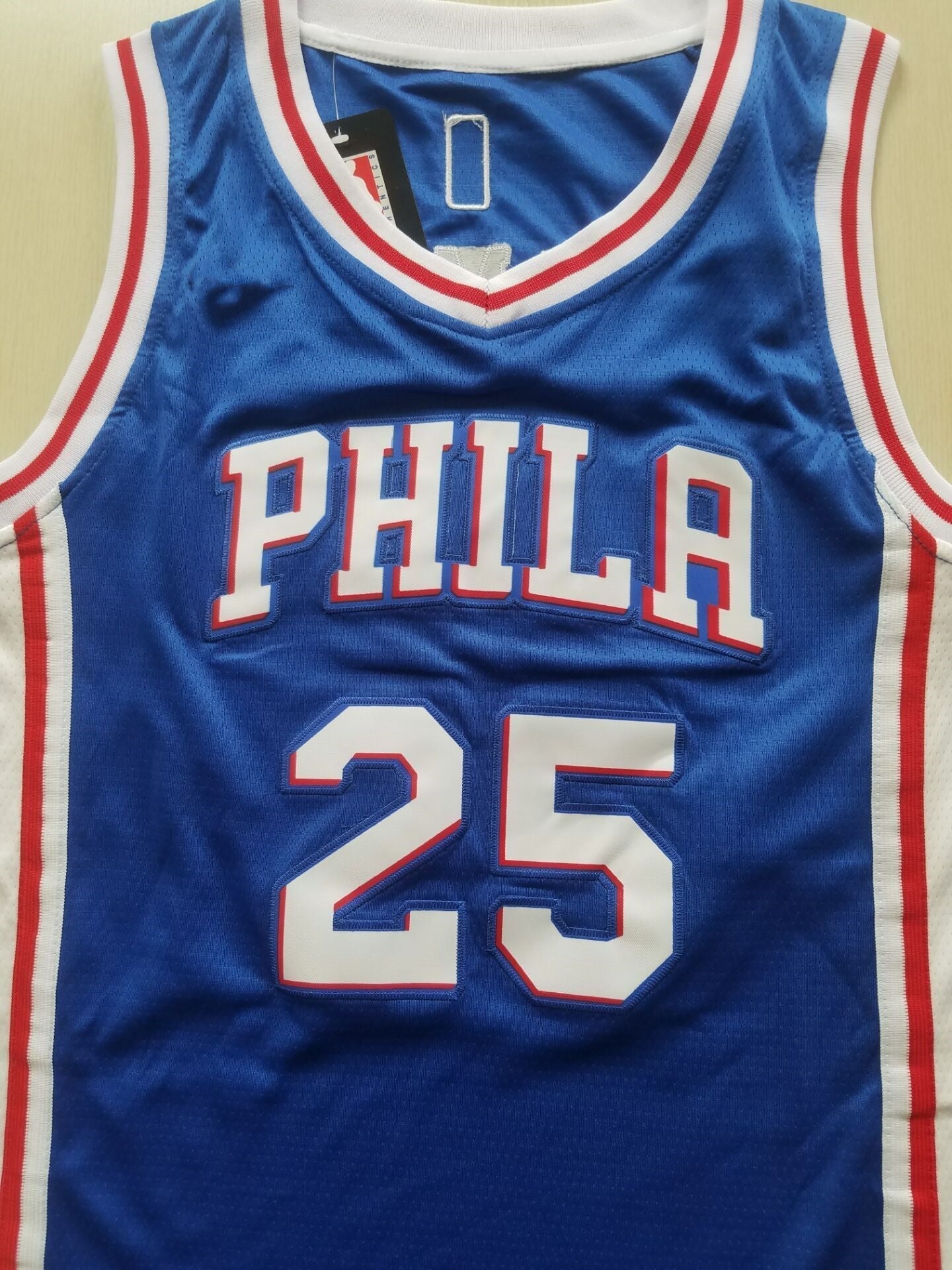 Men's Philadelphia 76ers Ben Simmons #25 Blue Fast Break Replica Jerseys