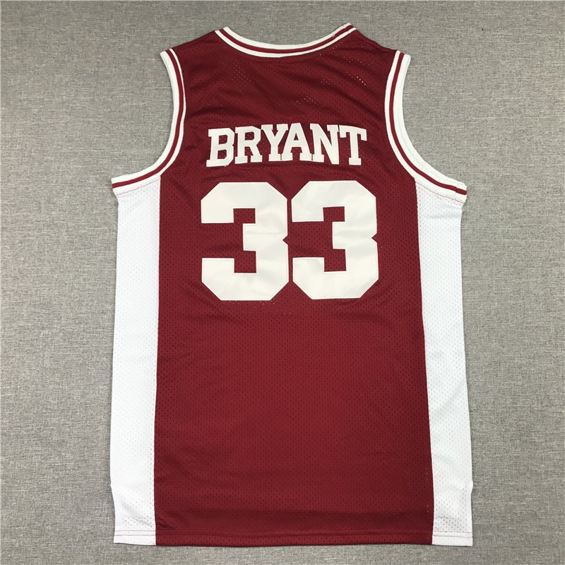 Men's Los Angeles Lakers Kobe Bryant #33 Lower Merion High School Jerseys Maroon