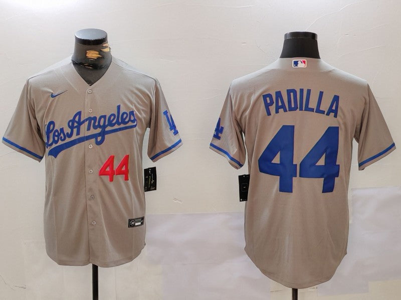 Men's Los Angeles Dodgers Vicente Padilla #44 Gray Alternate Player Jerseys